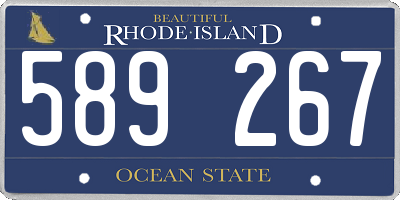 RI license plate 589267