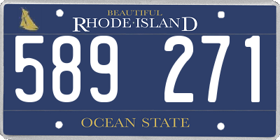 RI license plate 589271