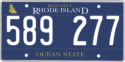 RI license plate 589277