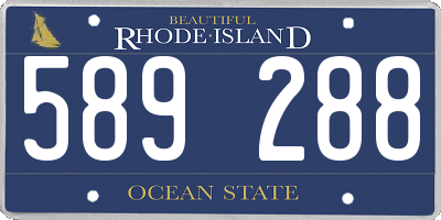 RI license plate 589288
