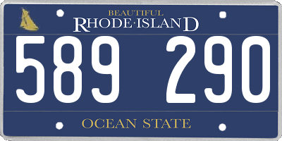 RI license plate 589290