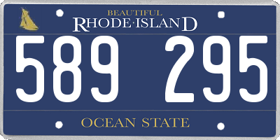 RI license plate 589295