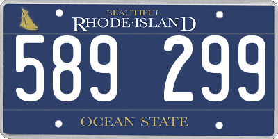 RI license plate 589299