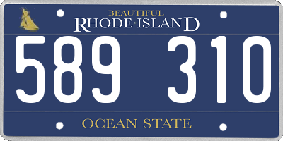 RI license plate 589310