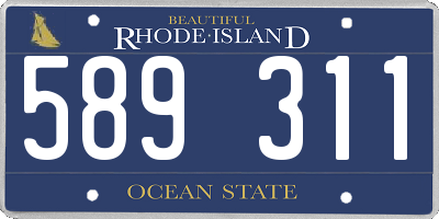 RI license plate 589311