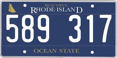 RI license plate 589317