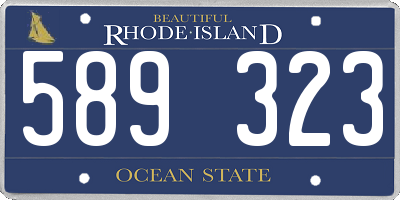 RI license plate 589323