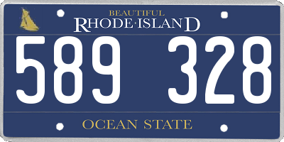 RI license plate 589328