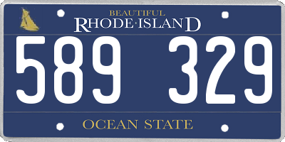 RI license plate 589329