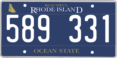 RI license plate 589331
