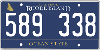 RI license plate 589338
