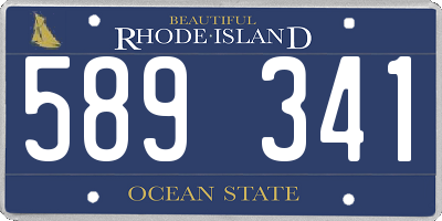RI license plate 589341