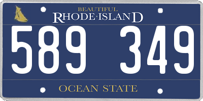 RI license plate 589349