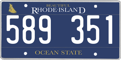 RI license plate 589351