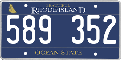 RI license plate 589352
