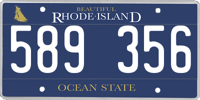 RI license plate 589356