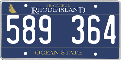 RI license plate 589364