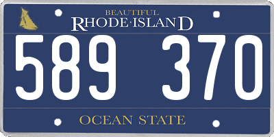RI license plate 589370