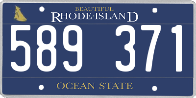 RI license plate 589371