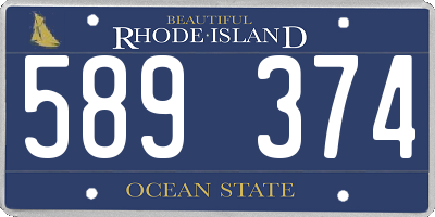 RI license plate 589374