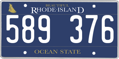 RI license plate 589376