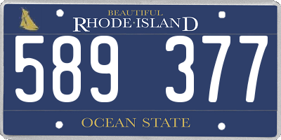 RI license plate 589377