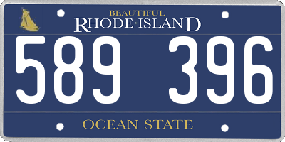 RI license plate 589396