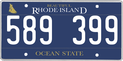 RI license plate 589399