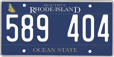 RI license plate 589404