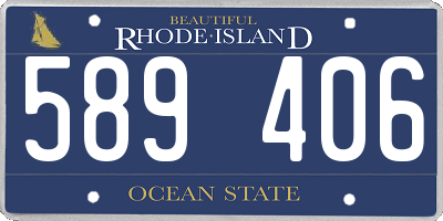 RI license plate 589406