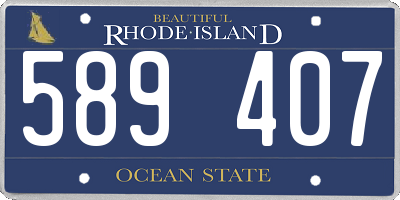RI license plate 589407
