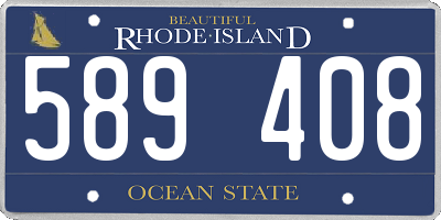 RI license plate 589408