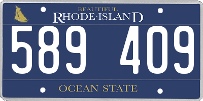 RI license plate 589409