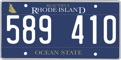 RI license plate 589410