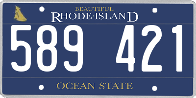 RI license plate 589421