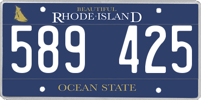 RI license plate 589425