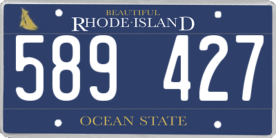 RI license plate 589427