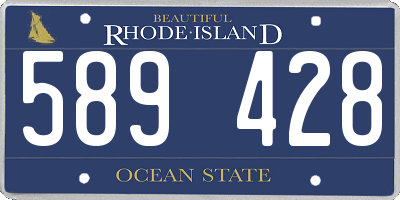 RI license plate 589428