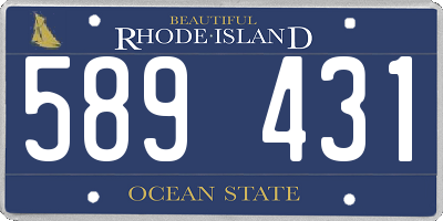 RI license plate 589431