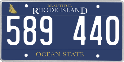 RI license plate 589440