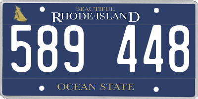RI license plate 589448