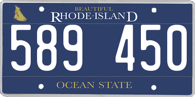 RI license plate 589450