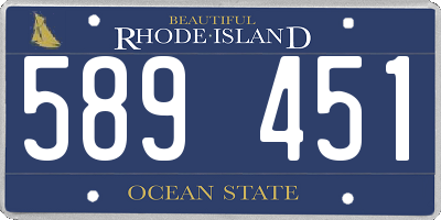 RI license plate 589451