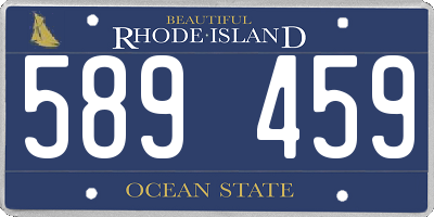 RI license plate 589459