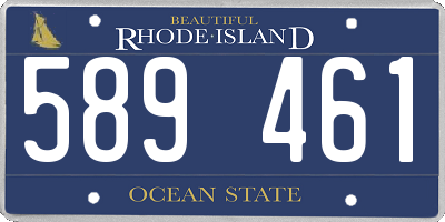 RI license plate 589461