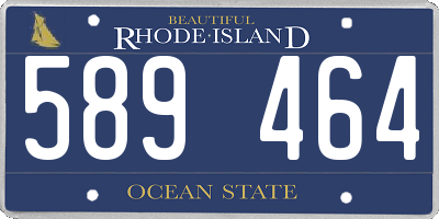 RI license plate 589464