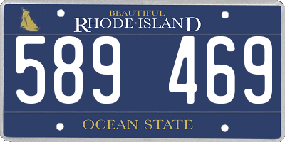 RI license plate 589469