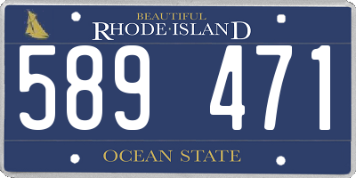 RI license plate 589471