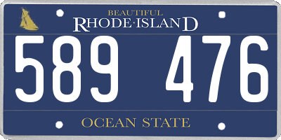 RI license plate 589476
