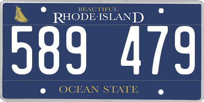 RI license plate 589479